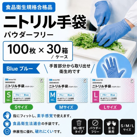 ニトリル手袋（ブルー）食品衛生法適合―秋の食中毒対策と衛生管理のポイント